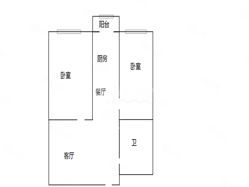 珠江名府2室1厅1卫109.92㎡东80万