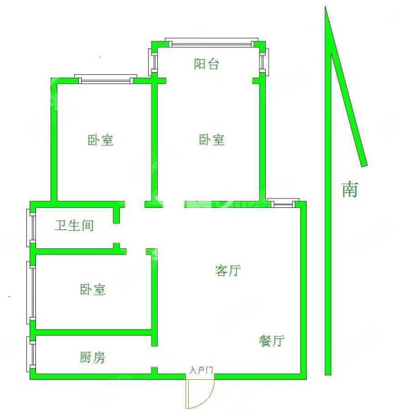 南海港湾3室2厅1卫89㎡南北55万