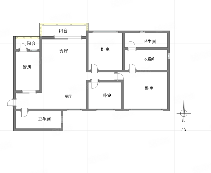 恒大世纪城3室2厅2卫120㎡南北144万