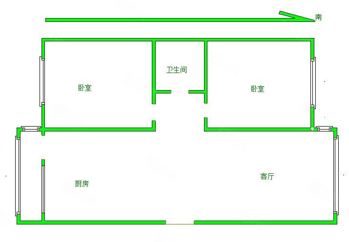 安悦小区(加格达奇)2室1厅1卫103.03㎡南北42万