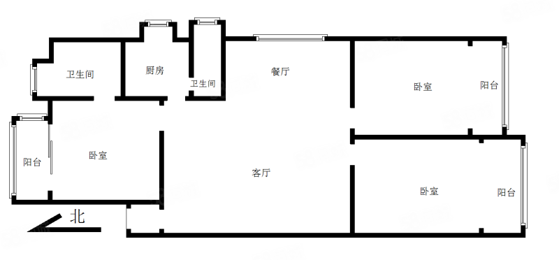 华达小区3室2厅2卫110㎡南北89.8万