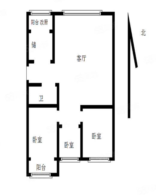 金柏小区3室2厅2卫115㎡南北115万