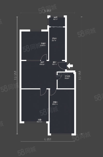 福建福州台江白马南路南禅新村南北方向3室2厅1卫83㎡总价168万