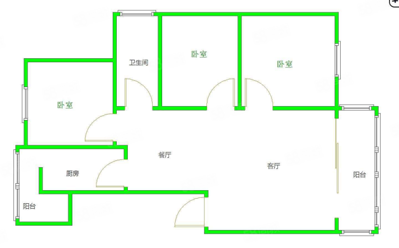 玺印上院3室1厅1卫97㎡东91.8万