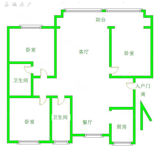 绿城云和院3室2厅2卫141㎡南北150万