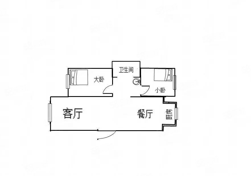 米东新城(三期)2室2厅1卫67㎡南北39.88万