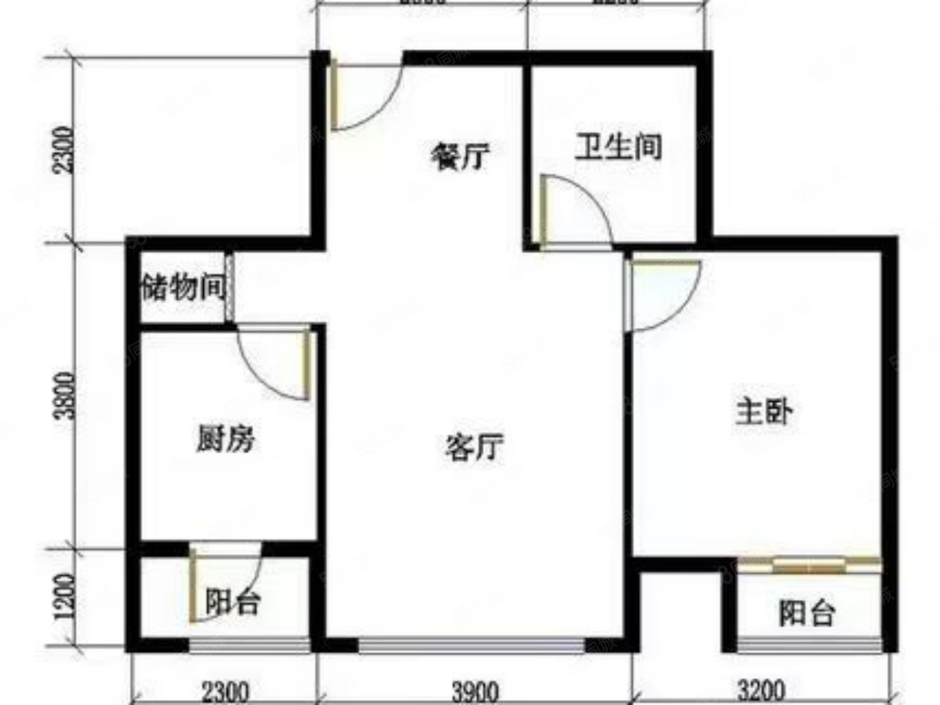 华硕公园壹号3室2厅2卫123㎡南北70万
