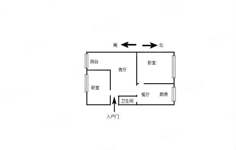 春晖小区春都里西院2室2厅1卫78㎡南北68万