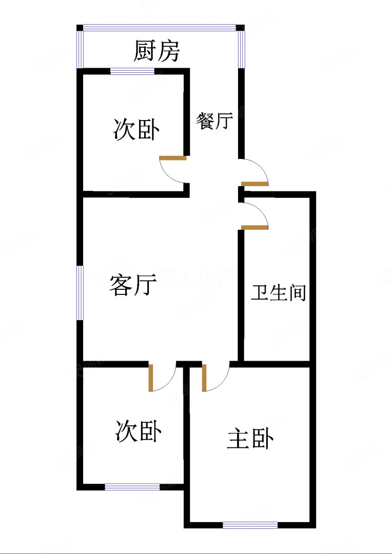 杏花园3室2厅1卫107.3㎡南北43万