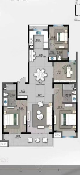 溪语雅园3室2厅2卫138㎡南北160万