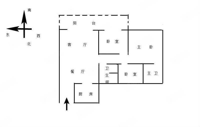 天一公园首府3室2厅2卫109㎡南北68万