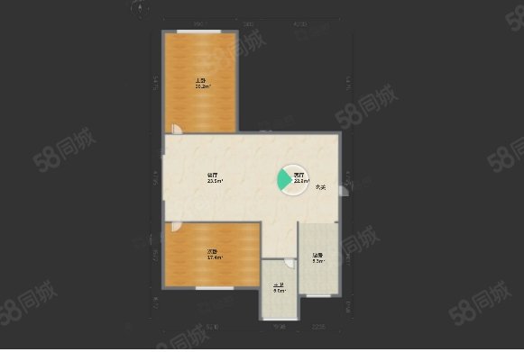 富宁宸家花园2室2厅1卫84.48㎡南北68.8万