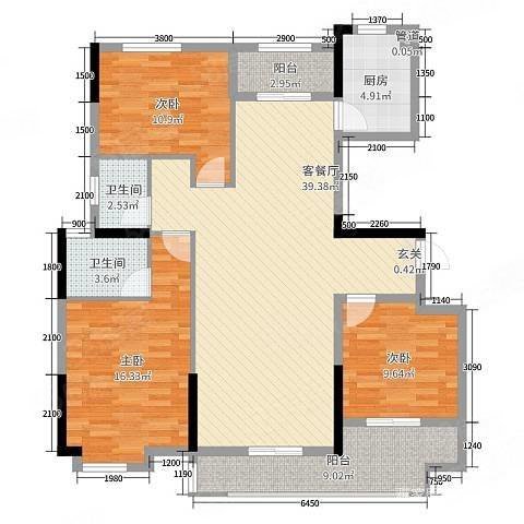 明珠上海城(B区)3室2厅2卫106㎡南92万