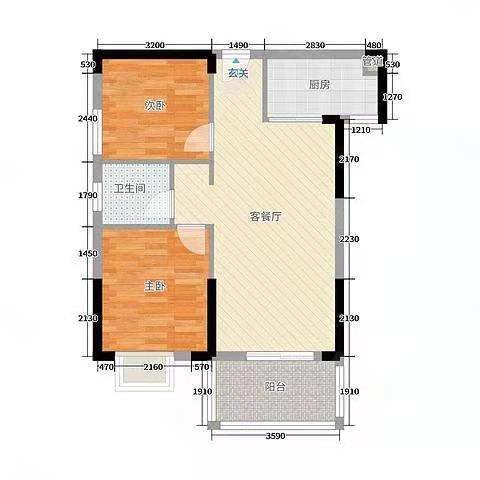 马口镇3509工厂老新楼2室1厅1卫48㎡南北12.5万