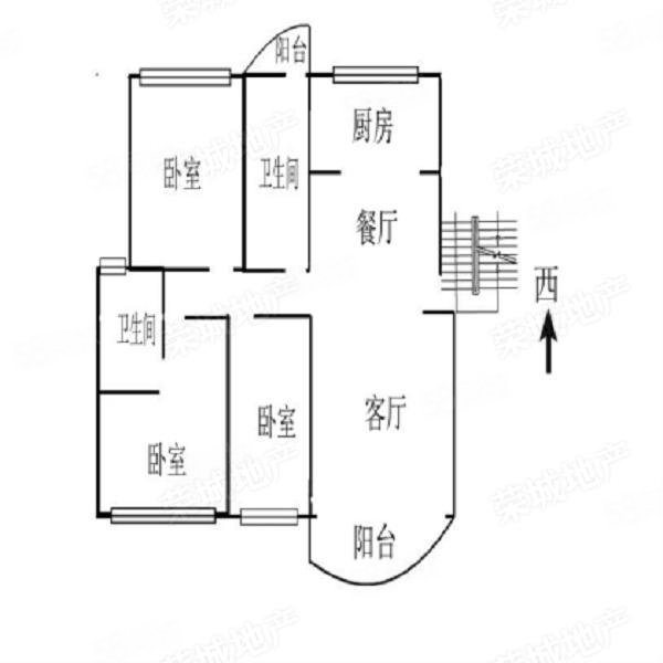 世纪龙苑一期3室2厅2卫114.97㎡西南115万