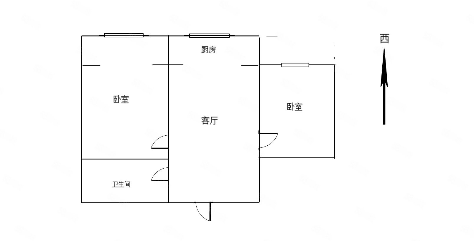 杏林湾2室1厅1卫60㎡西34万