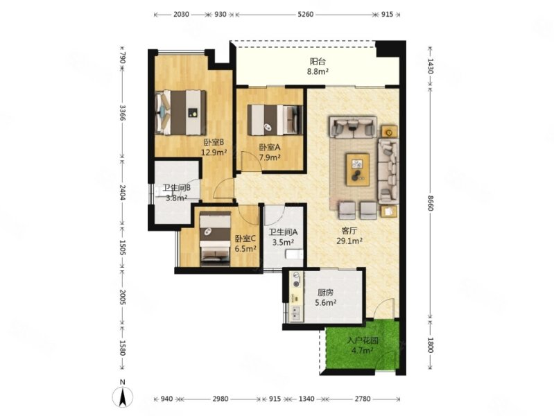 新天半山(别墅)6室4厅7卫398㎡西南2500万