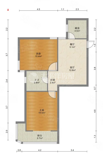 九州花苑2室1厅1卫97.03㎡南650万