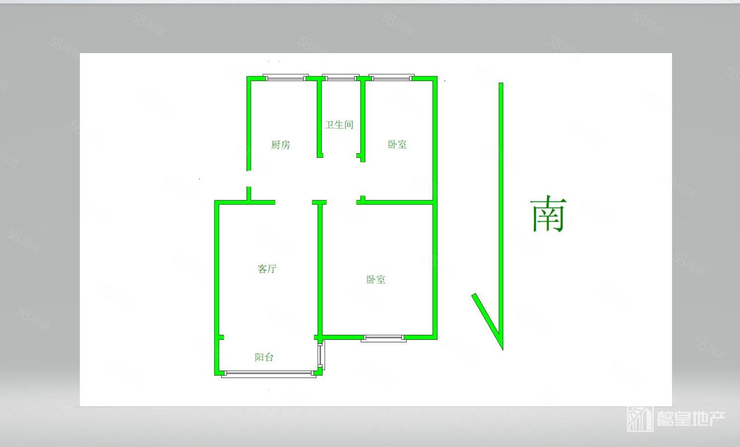 洛轴南山生活区3室0厅1卫58㎡南北34万