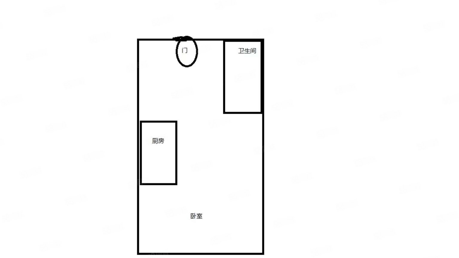 万达公寓1室1厅1卫38.6㎡东15.5万