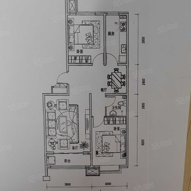 一品澜庭2室2厅1卫88.9㎡南82万