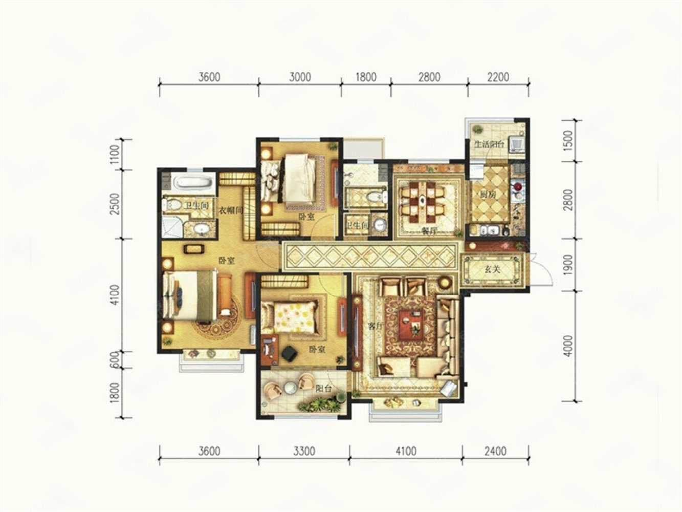 住友小区3室2厅1卫111.8㎡南北48.8万