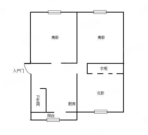 建科社区3室1厅1卫82㎡南北82万