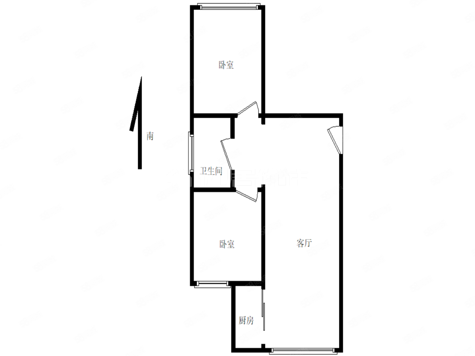 东乐花园东区住宅小区2室1厅1卫82㎡南68万