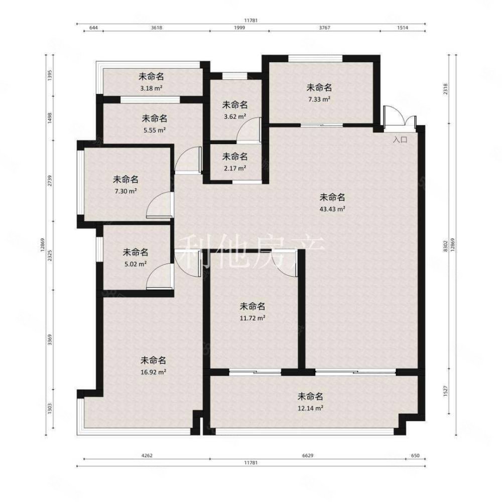 悦湖城4室2厅2卫143㎡南北92万