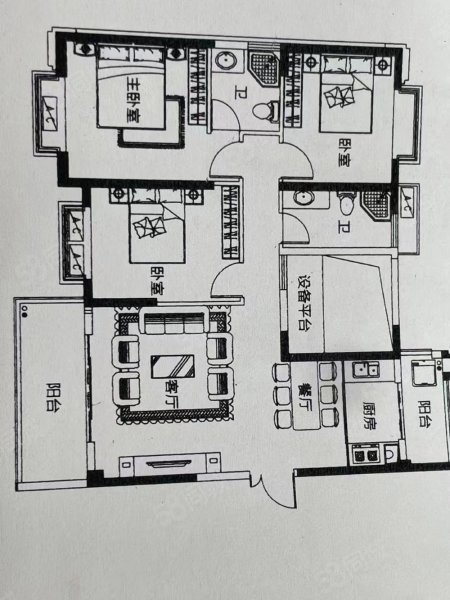 鼎盛金领4室2厅2卫117㎡南162万