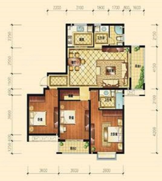 碧桂园雅拉湖畔3室2厅2卫101㎡南北51万