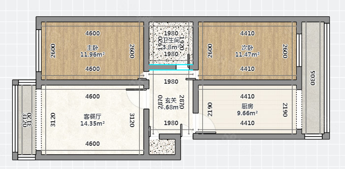 靖和桥西老蔬菜局小区2室1厅1卫65㎡南北15万