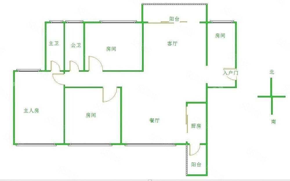 滨海绿洲4室2厅2卫117.5㎡南北75万