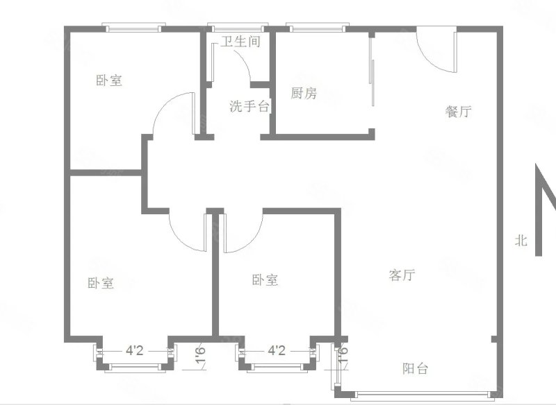 西岸华府3室2厅1卫115㎡南72万