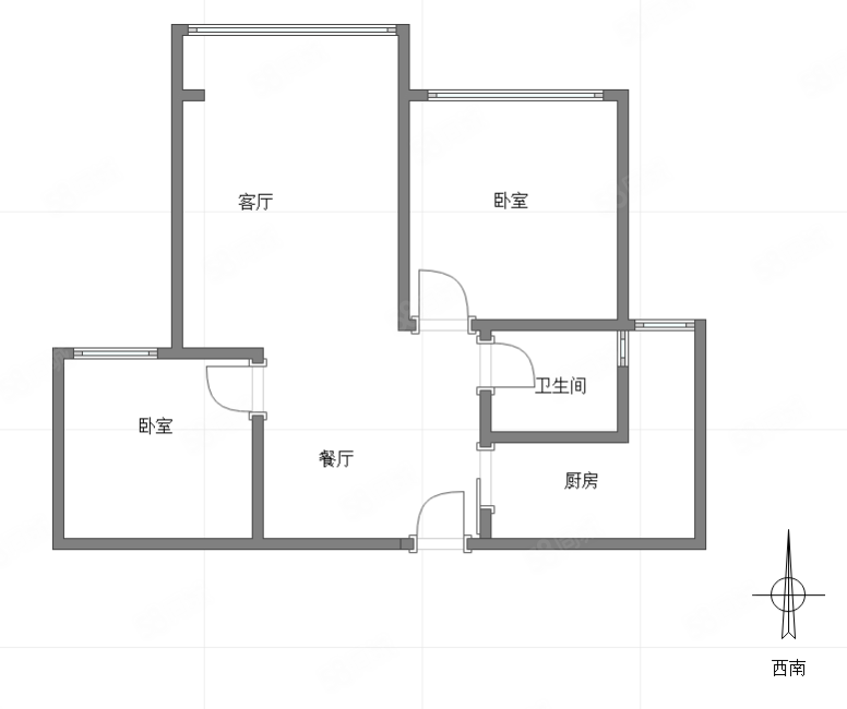 东原D7区(2期)2室2厅1卫80㎡南104万