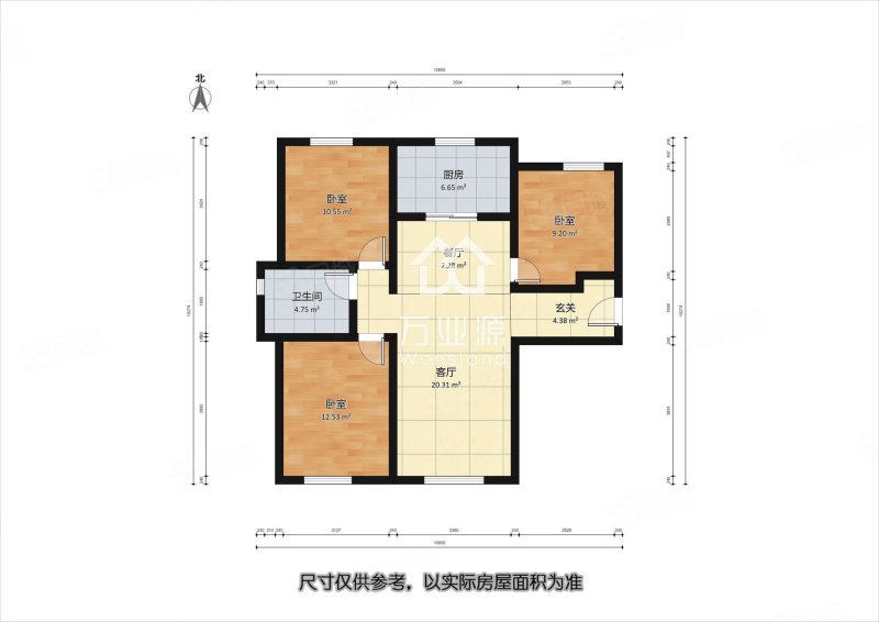 宜禾红橡公园(一期)3室2厅1卫108㎡南北183万