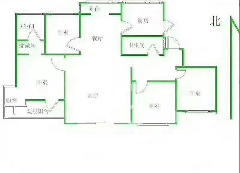 国际城3区4室2厅2卫180㎡南北305万