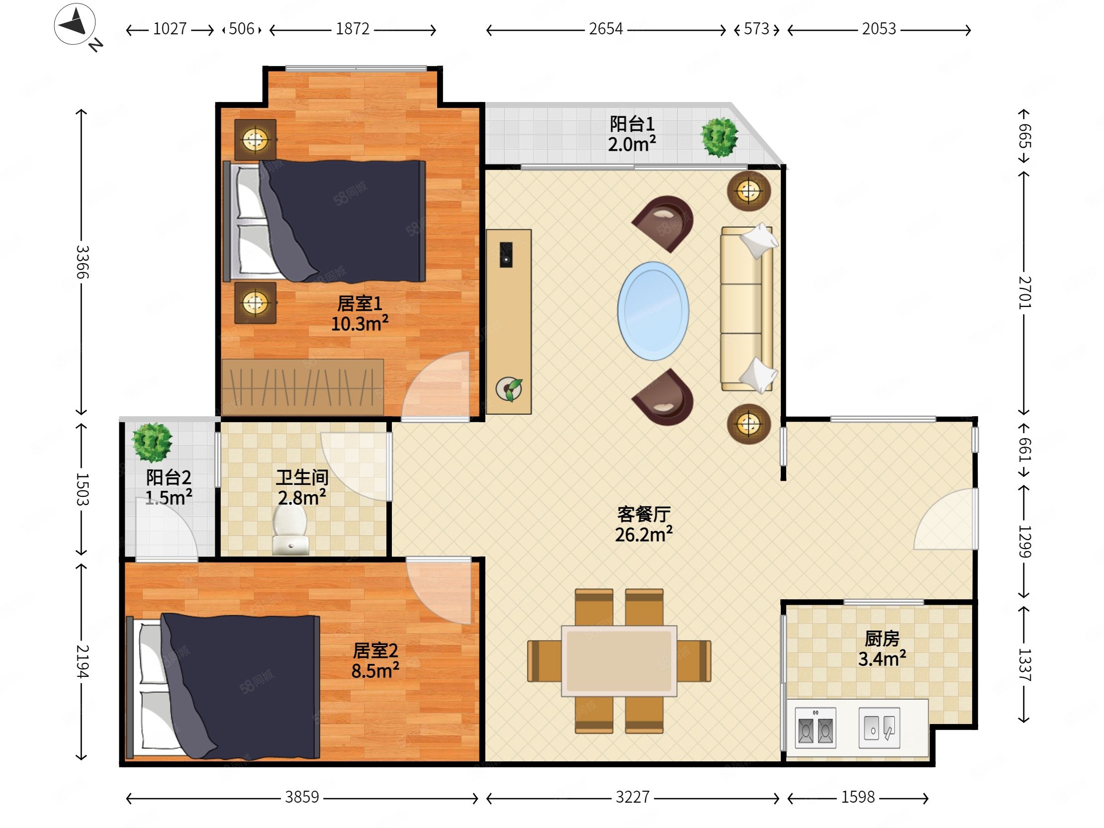 金港华庭接近指导价大两房送看房方便