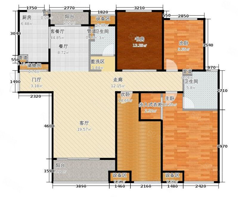 舞水家园3室2厅2卫115㎡南北37.8万