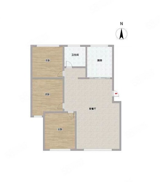 崇文苑3室2厅1卫110㎡南北95万