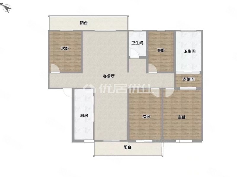 万科瑧山悦3室2厅2卫181.12㎡南北724万