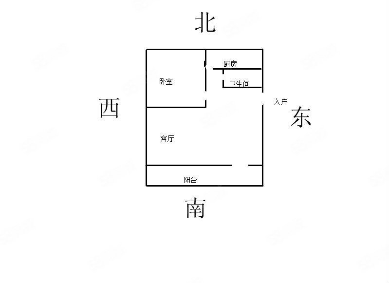 南阳烟厂三库小区1室1厅1卫48㎡南北26万