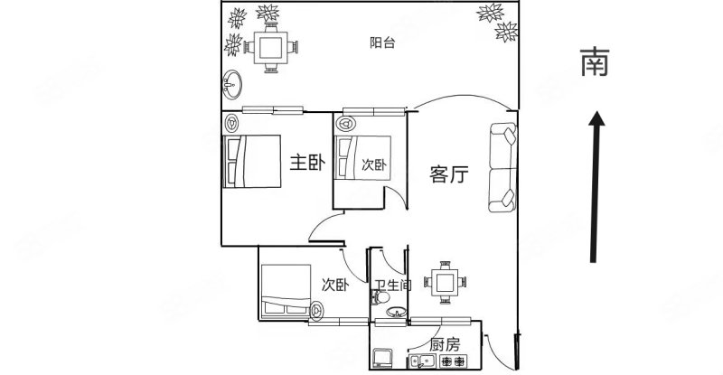 下闸新村(西区)3室1厅1卫67.59㎡南45万