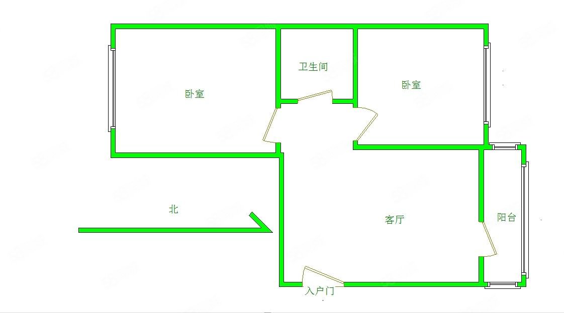 昌盛小区东区2室1厅1卫71.49㎡南42万