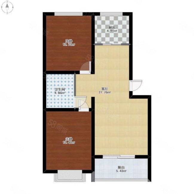 巴塞阳光小区2室1厅1卫98㎡南北49万