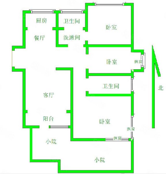 卓正丽景蓝湾(A区)3室2厅2卫126.69㎡南北158万