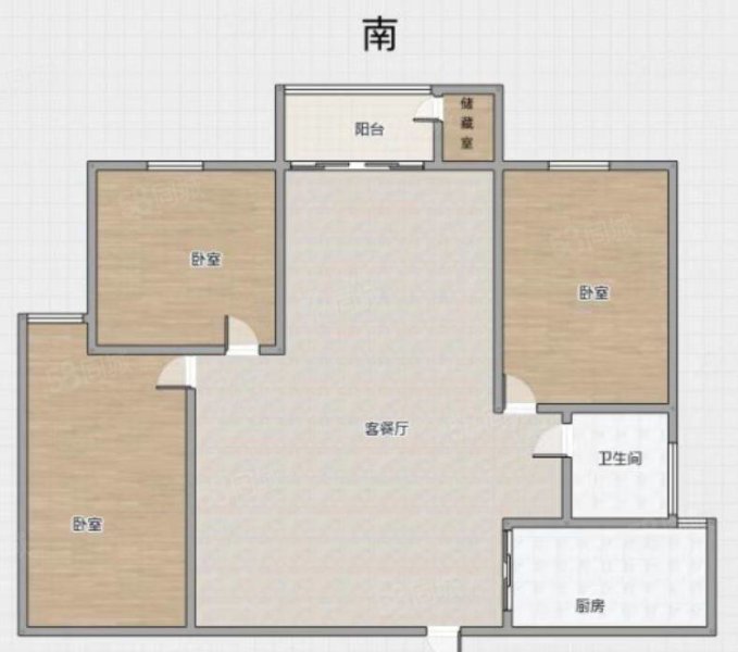 云泰锦园3室2厅1卫102㎡南北190万