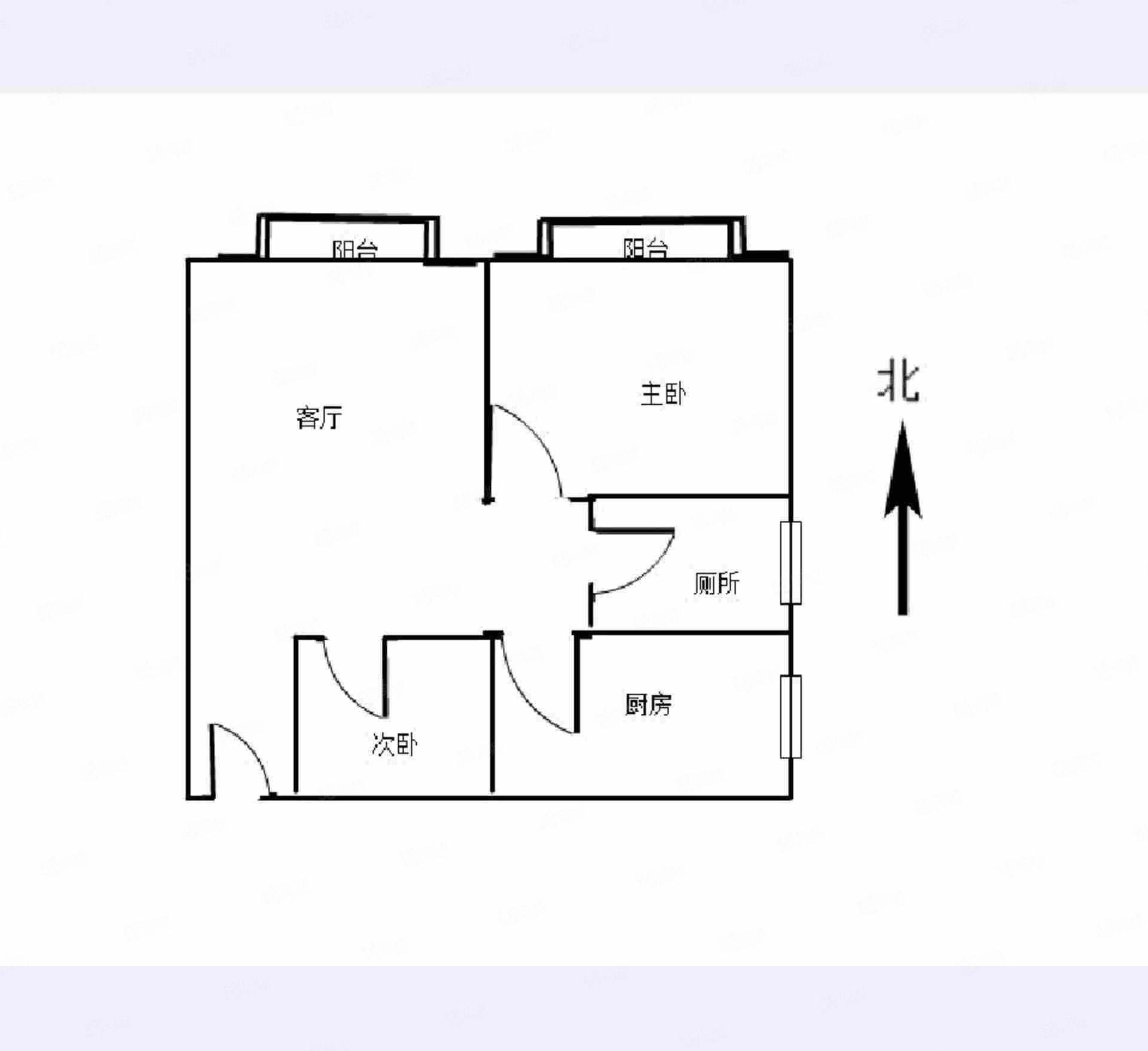 正邦岭秀城2室1厅1卫83㎡北210万