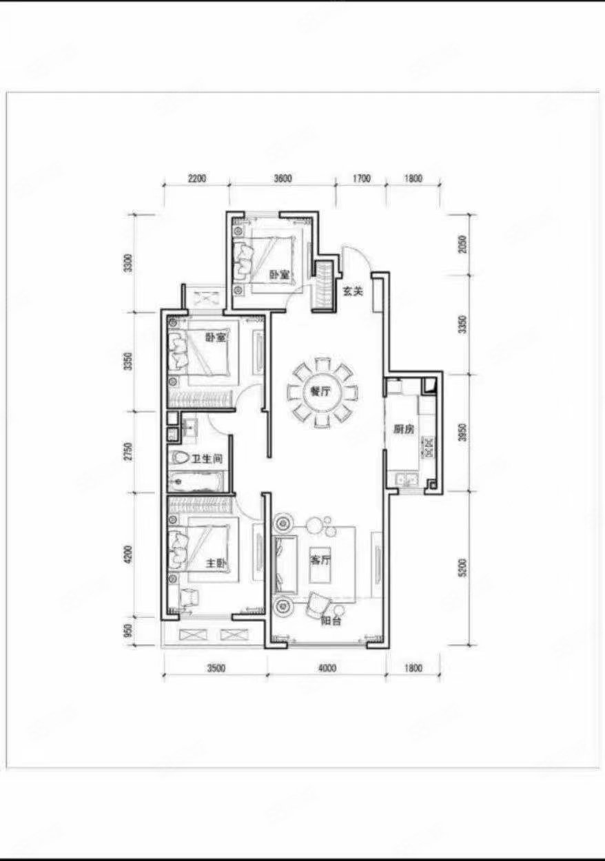户型1卫改2卫,顶楼,精装带车位储藏间135万老证,任丘孔雀城-沧州58