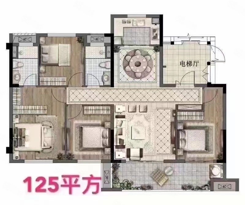 皇庭丹郡(连江)4室2厅2卫115.39㎡南北158万